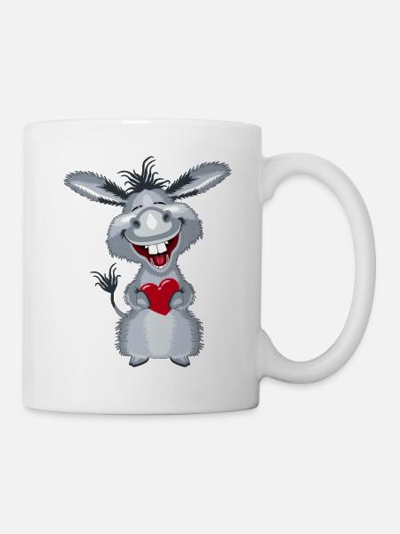herz_esel1 - Mug blanc - blanc