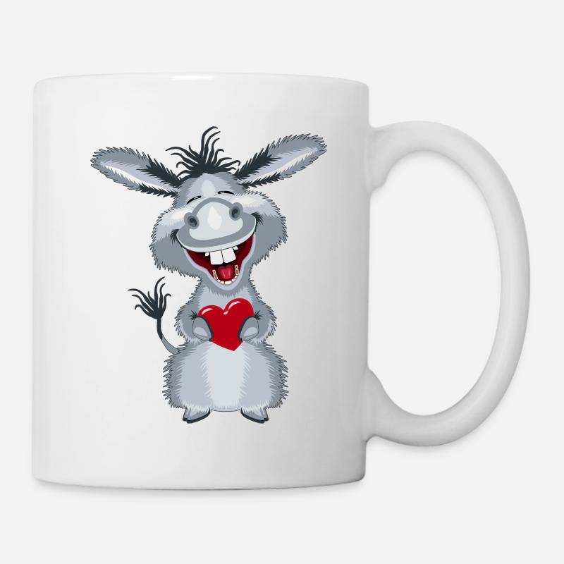 herz_esel1 - Tasse - Weiß