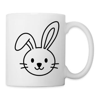 Niedlicher Hase – Vielleicht der Osterhase? - Tasse - Weiß - Rechts
