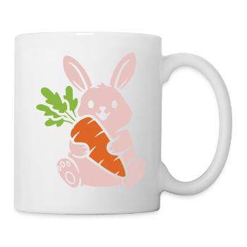 Cute Bunny with Carrot Carrot Comic - Mug - white - Right