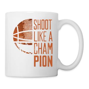 Shoot Like A Champion Basketball Quote - Mug - white - Right
