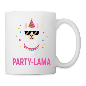 Lama Kostüm Fasching Karneval Gruppe Damen Herren - Tasse - Weiß - Rechts