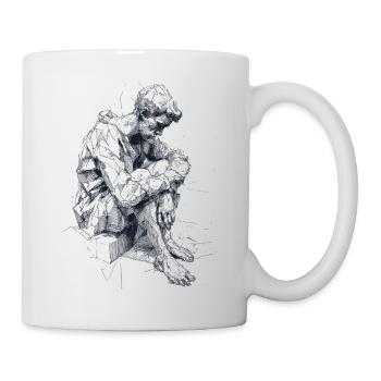 Geometrische Schattenfigur - Tasse - Weiß - Rechts