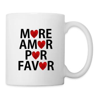 Heart Sweater Hoddie Shirt more amor por favor - Mug - white - Right