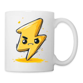 Kawaii Blitz-Pfeil Cartoon - Tasse - Weiß - Rechts