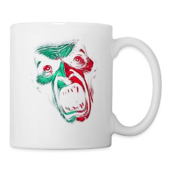 Split Face Horror GrünRot - Tasse - Weiß - Rechts