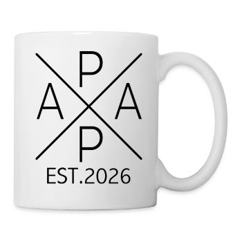 Papa 2026 Papa seit 2026 Papa Est 2026 - Tasse - Weiß - Rechts