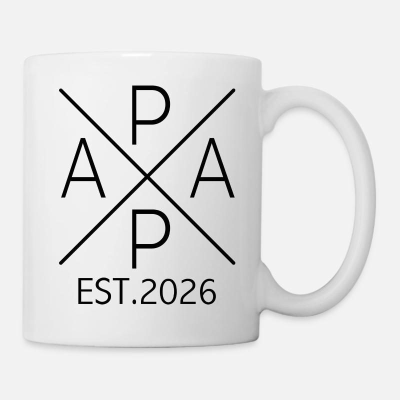 Papa 2026 Papa seit 2026 Papa Est 2026 - Tasse - Weiß
