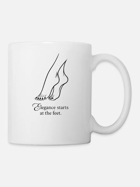 L’élégance aux pieds - Mug blanc - blanc