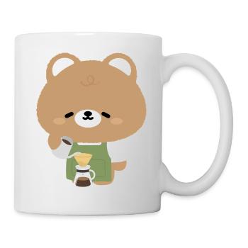 Bear Barista Coffee Pour Over - Mug - white - Right