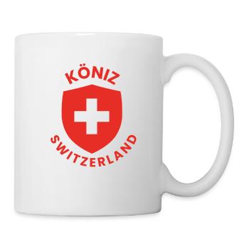 Emblème du Bouclier de la Suisse de Coöniz - Mug blanc - blanc - Droite