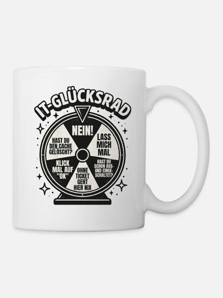 Support informatique Service Desk Wheel of Fortune Support IT - Mug blanc - blanc