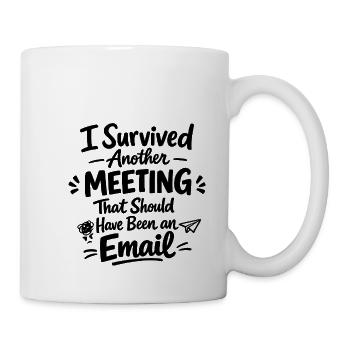 Drôle d’humour au bureau Conception des e-mails - Mug blanc - blanc - Droite