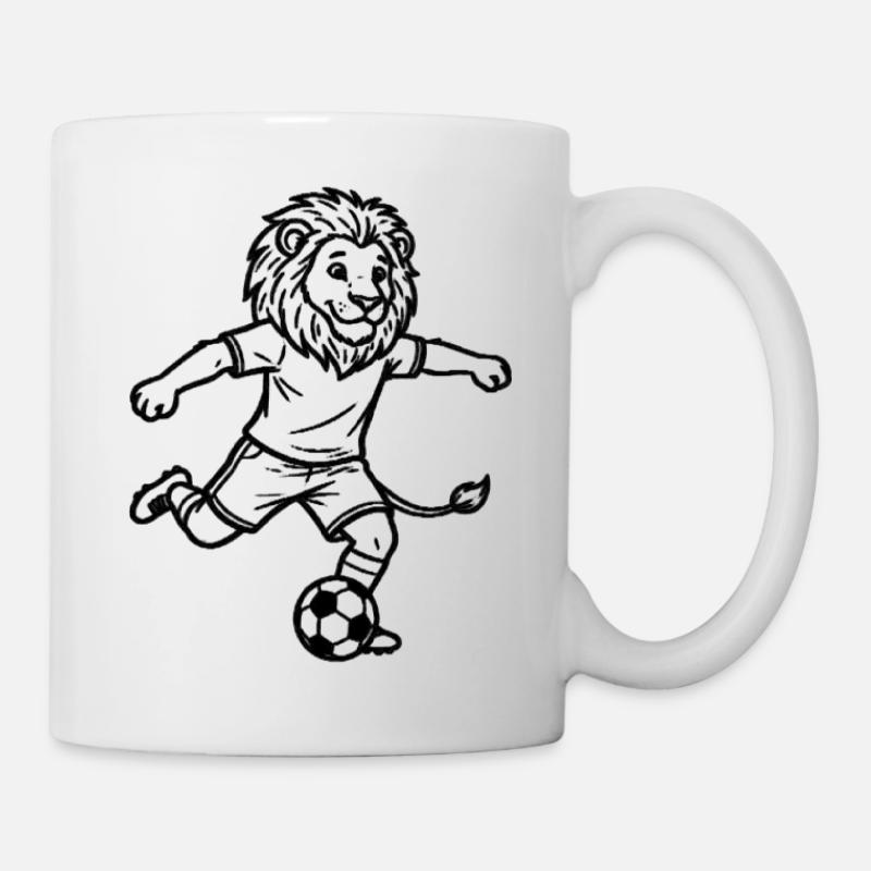 Lion Soccer Dash - Mug - white