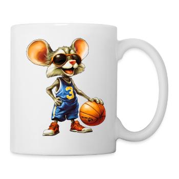 Mäuse Basketball - Tasse - Weiß - Rechts