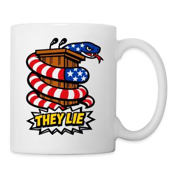 They are lying! Politics Snake - Mug - white - Right