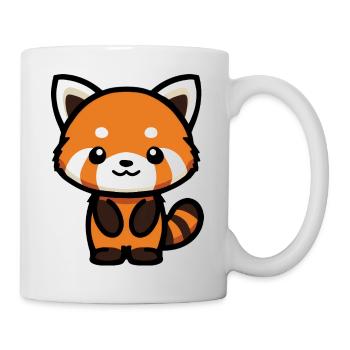 Red panda - cute drawing, sweet animal - Mug - white - Right