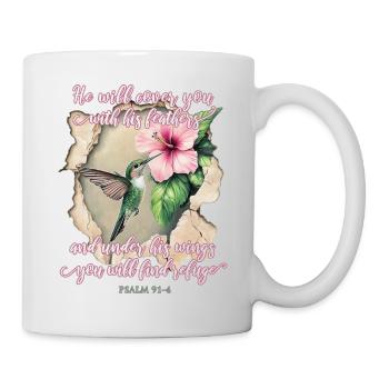 Bibelvers Christlich Kolibri - Tasse - Weiß - Rechts