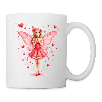 Pink fairy with butterfly wings - Mug - white - Right