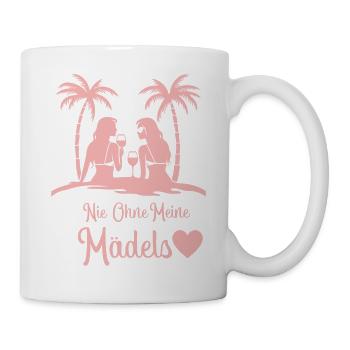 Never without my girls Palm Evening - Mug - white - Right