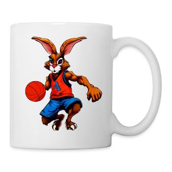 Hasen Basketball - Tasse - Weiß - Rechts