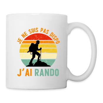 Retro Hike: I'm not available - Mug - white - Right