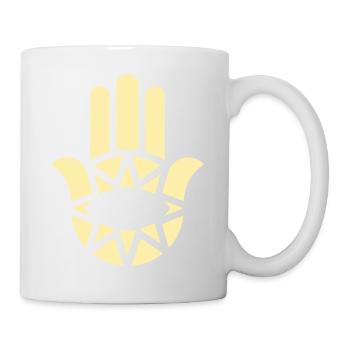 Hamsa Hand Ornament - Tasse - Weiß - Rechts