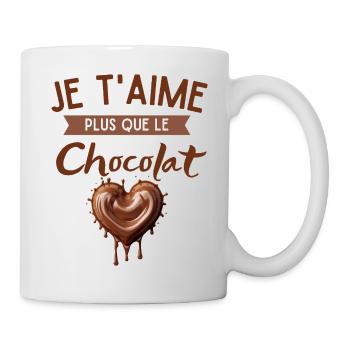 I love you more than chocolate heart - Mug - white - Right