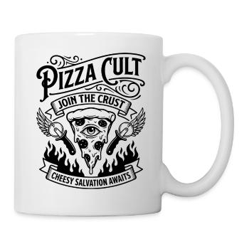 Pizza Cult Cheesy Salvation - Tasse - Weiß - Rechts
