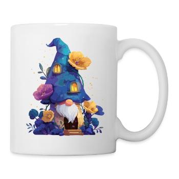 Blue Gnome in the House of Blossoms - Mug - white - Right