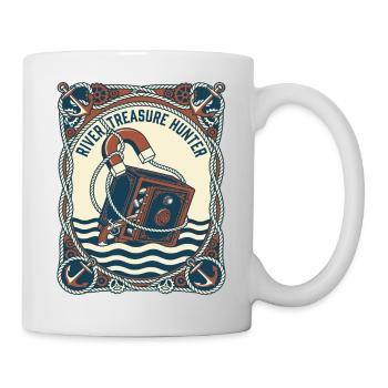  Magnetfischen Fluss Schatzsucher - Tasse - Weiß - Rechts