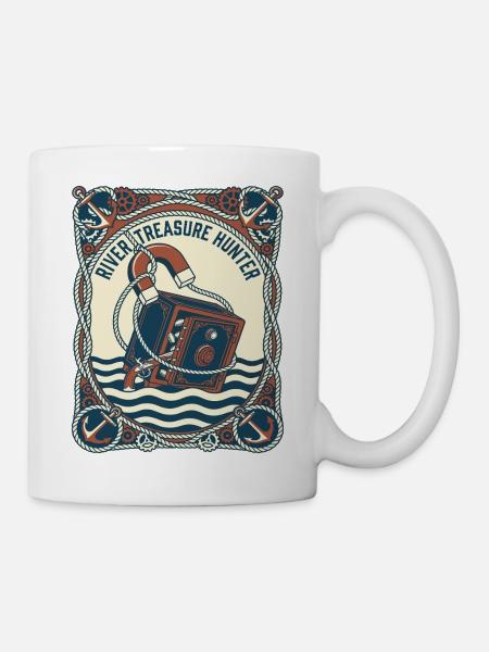  Magnetfischen Fluss Schatzsucher - Tasse - Weiß