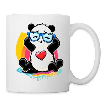 Relaxter Panda mit Sonnenbrille  - Tasse - Weiß - Rechts