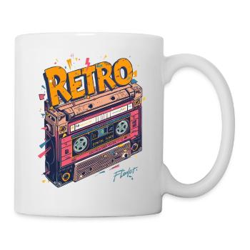 BOOMBOX KIDS – klassischer Retro-Stil - Tasse - Weiß - Rechts