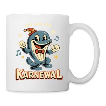 Karneval Karnewal Wal Lustig Geschenk - Tasse - Weiß - Rechts