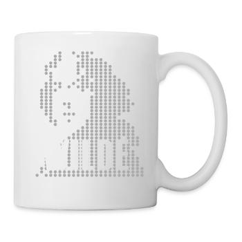 Oscar Wilde Halftone Portrait Logo - Mug - white - Right