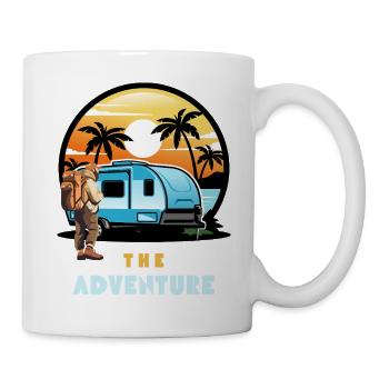La tournée d’aventure du coucher de soleil en caravane - Mug blanc - blanc - Droite