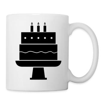 Gâteau d'anniversaire - Mug blanc - blanc - Droite