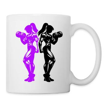 Bodybuilder Woman Fitness Team - Mug - white - Right