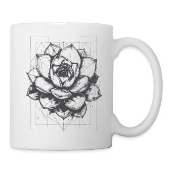 Geometric Lotus Mandala Pattern - Mug - white - Right