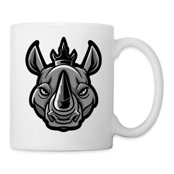 Couronne de tête de rhinocéros - Mug blanc - blanc - Droite