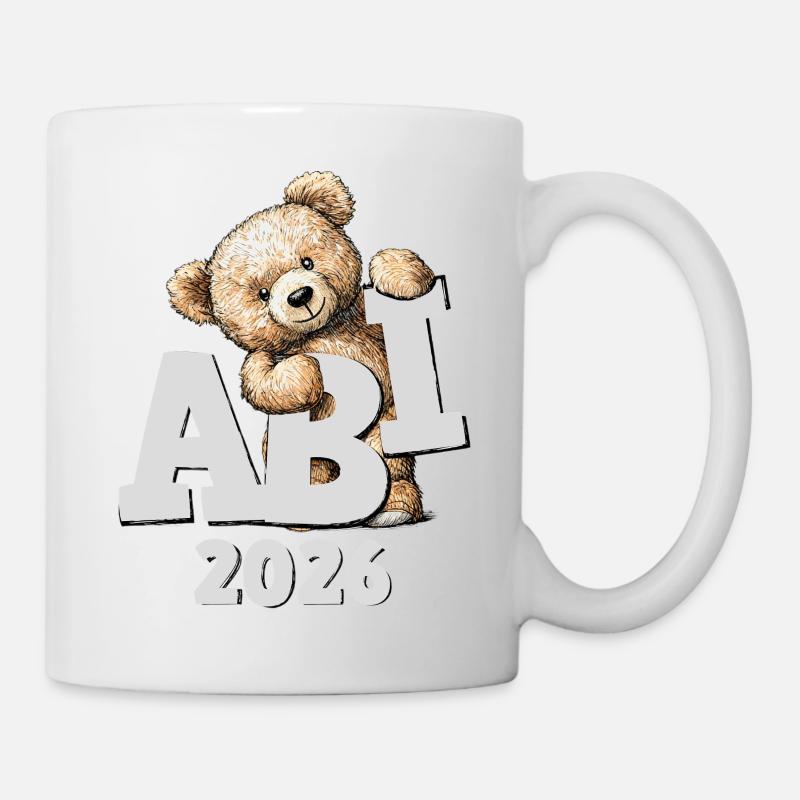 Kuschelbär ABI 2026 Teddybär Abiturientin - Tasse - Weiß