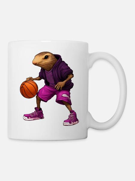 Basketball Maulwürfe - Tasse - Weiß