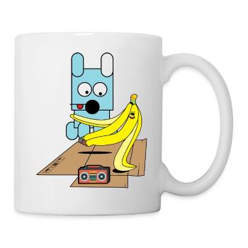 Bananen-Boogie-Welpe - Tasse - Weiß - Rechts