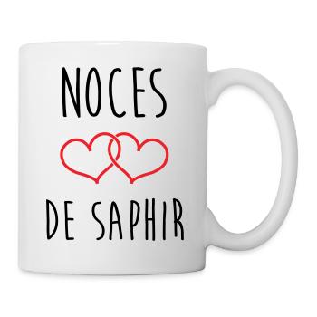 Sapphire Wedding 16 Years of Marriage - Mug - white - Right