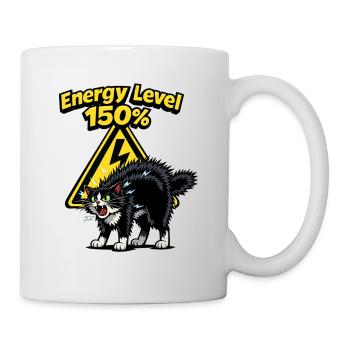 Energy Level 150% Charged Cat - Mug - white - Right