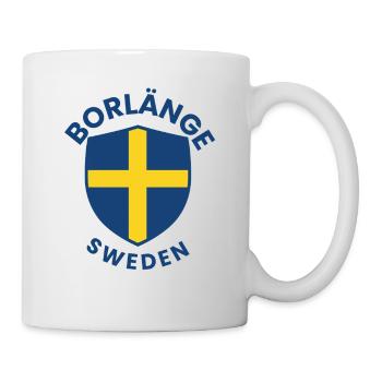 Borlänge-Schild: Schwedisches Flaggendesign - Tasse - Weiß - Rechts