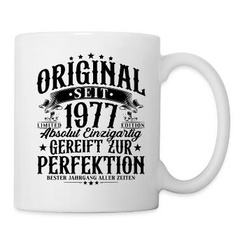 Cadeau d’anniversaire vintage original de 1977 - Mug blanc - blanc - Droite