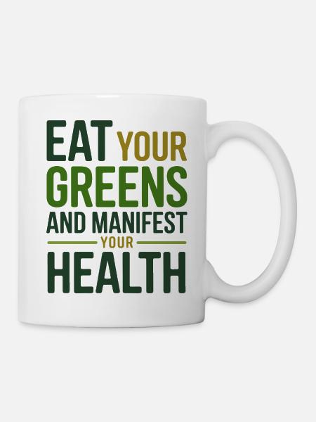 Naturopathe Eat Your Greens Manifest Health Pro - Mug blanc - blanc