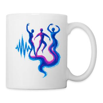 Soundwave Energy Flow Dance Design - Mug blanc - blanc - Droite